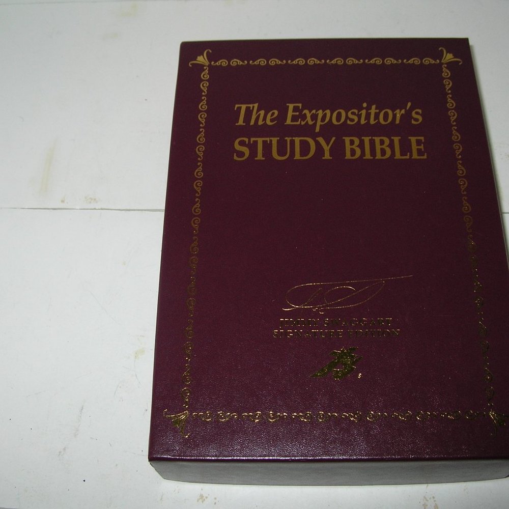KJV EXPOSITOR'S STUDY BIBLE w/CONCORDANCE JIMMY SWAGGART~ Genuine LEATHER "NEW" - Picture 2 of 8